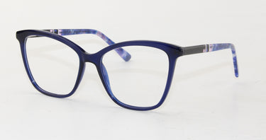 Women Calypso Eyeglasses: Duch-Dark Blue - SpecSMART Eye Clinic (Diagonal View)